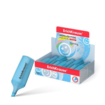 ErichKrause® Текстмаркер "Visioline Mini Spring" цвет чернил голубой (поштучно) арт.48793