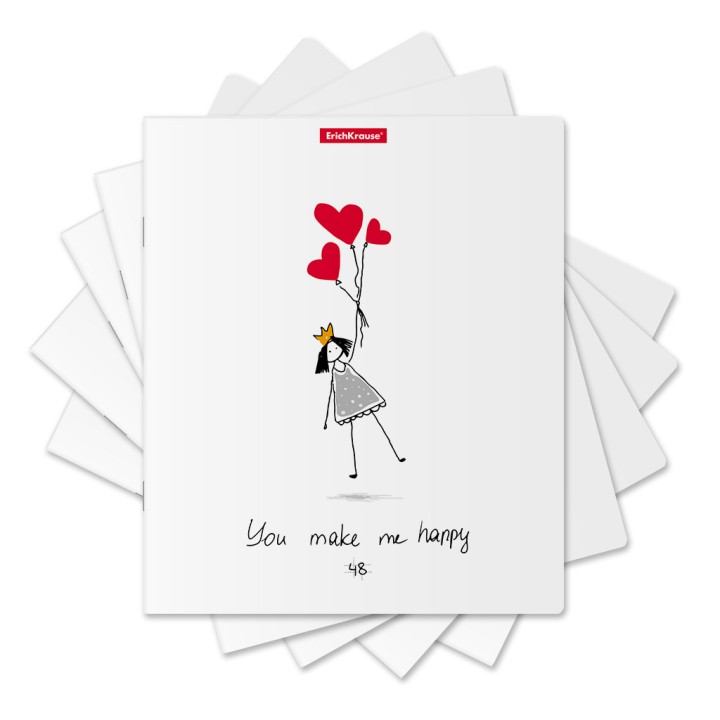 ErichKrause® Тетрадь общая ученическая "Dreams of Love" 48 листов, клетка (поштучно) арт.52952