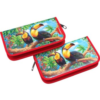 ErichKrause® Пластиковый пенал-книжка без наполнения "Toucan" 110x205x25мм арт.46873
