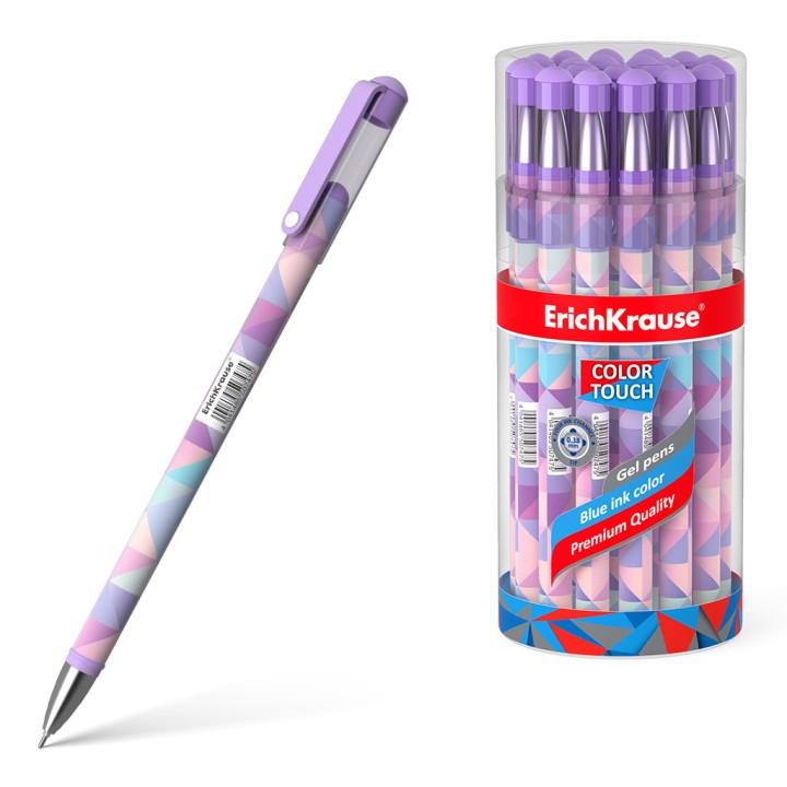 ErichKrause® Ручка гелевая "ColorTouch® Magic Rhombs" синяя (поштучно) арт.50747