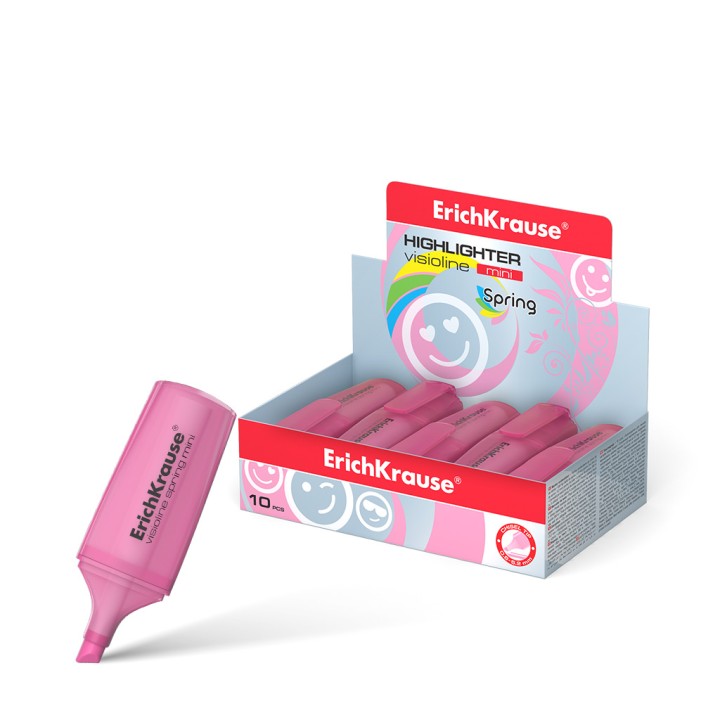 ErichKrause® Текстмаркер "Visioline Mini Spring" цвет чернил розовый (поштучно) арт.48788