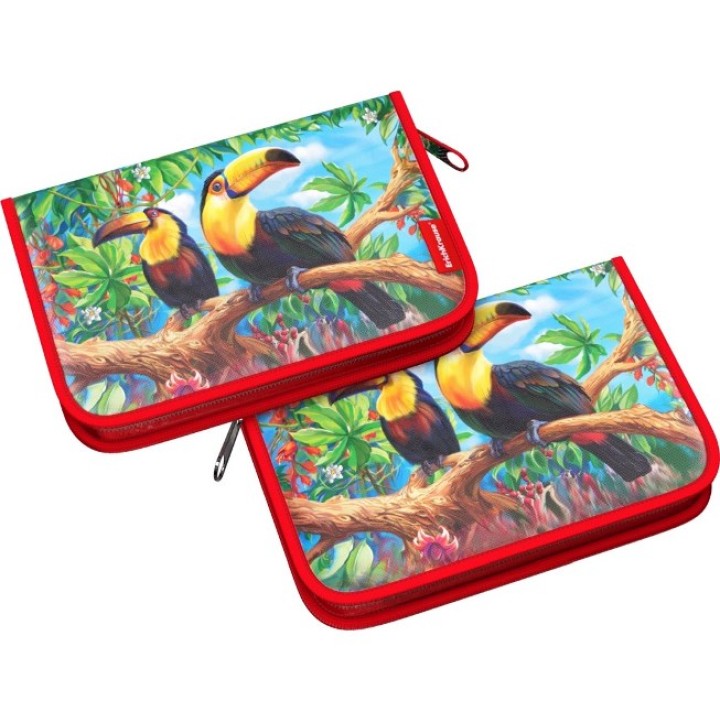 ErichKrause® Пластиковый пенал-книжка без наполнения "Toucan" 135x205x30мм арт.46874