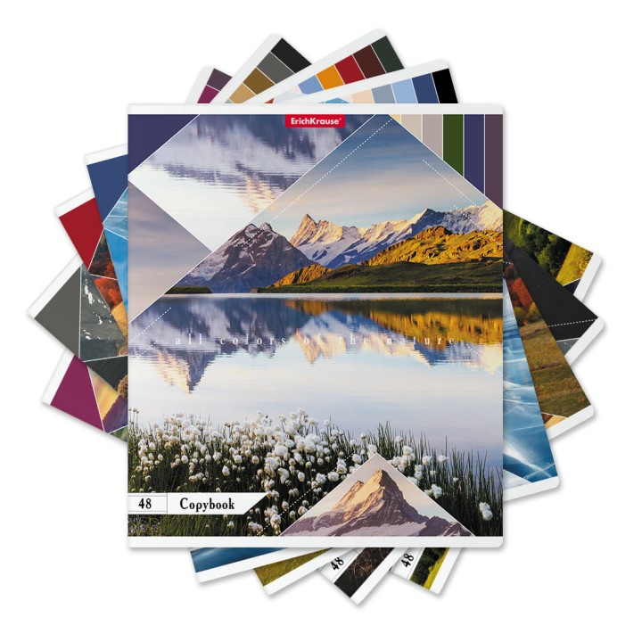 ErichKrause® Тетрадь общая ученическая "Краски природы" 48 листов, линейка (поштучно) арт.49640