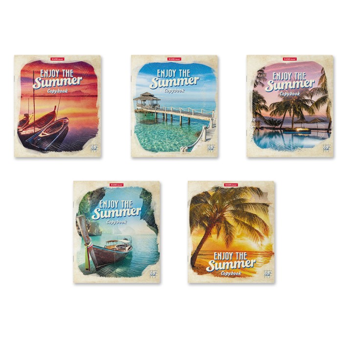 ErichKrause® Тетрадь общая ученическая "Enjoy The Summer" 48 листов, клетка (поштучно) арт.49624