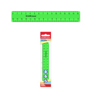 ErichKrause® Линейка пластиковая "Neon Solid" 15 см, (поштучно) арт.50572