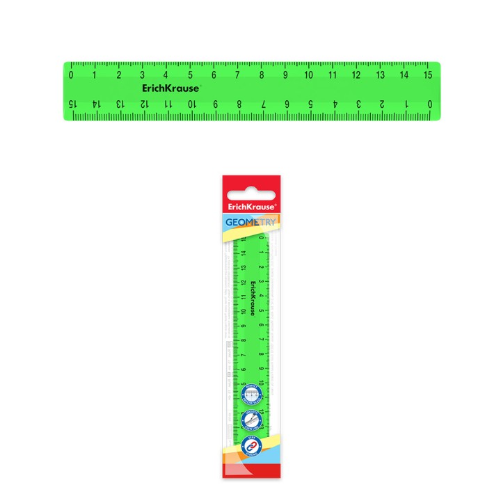 ErichKrause® Линейка пластиковая "Neon Solid" 15 см, (поштучно) арт.50572