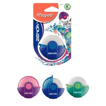 Maped. Ластик "Zenoa" круглый с поворот. футляром цвет в асс арт.011320 -113290