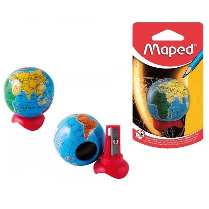 Maped. Точилка "Globe" 1 отверстие, в виде глобуса, с контейнером арт.051110
