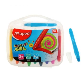 Maped. Мелки цветные гелевые "Color'Peps Gel" в пластиковой коробке (10 цв) арт.836310