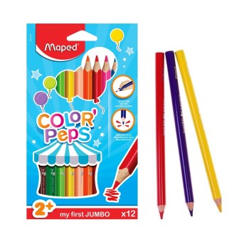 Maped. Карандаши цветные "Color'Peps" (12 цв) макси, треугольные арт.834010