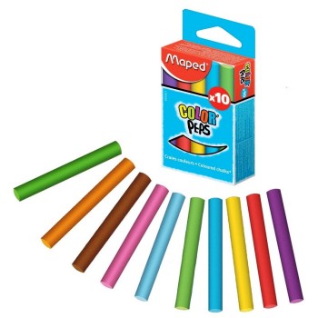 Maped. Мелки цветные круглые "Color'Peps" (специальная формула "без грязи") (10 шт) арт.593501