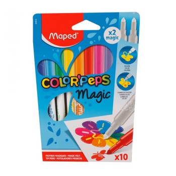 Maped. Фломастеры "Color'Peps Magic" меняют свой цвет (10 цв) арт.844612