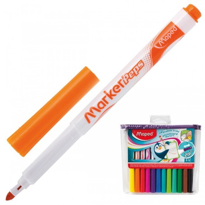 Maped. Маркеры для досок, 12 цветов арт.741817
