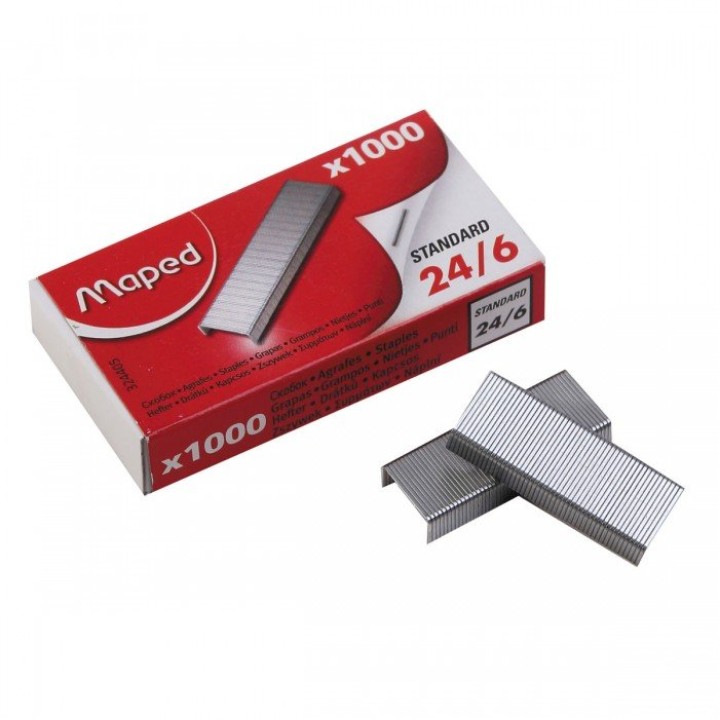 Maped. Скобки из стали 24/6, 1000шт арт.324405