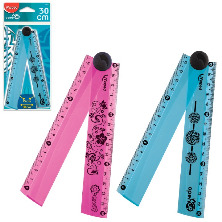 Maped. Линейка "Open Up" 15-30см, складная, полупрозрачная арт.281010