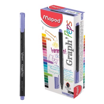 Maped. Ручка капиллярная "Graph Pep's" эргономичная зона обхвата, сиреневая (поштучно) арт.749103
