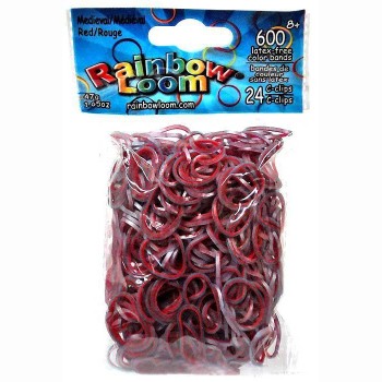 Rainbow Loom. Резинки "Красный Средневековье Medieval Red" арт.BW0062