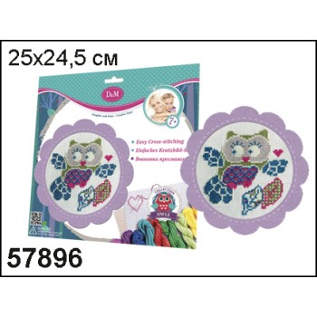 D&M Набор для вышивания крестиком арт.57896 "Совенок"