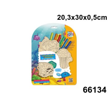 Kribly Boo. Оригинальная раскраска по дереву "Жители морских глубин" арт.66134