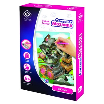 Фабрика Фантазий. 59710 Алмазная мозаика "Енотик", размер 10х15 см