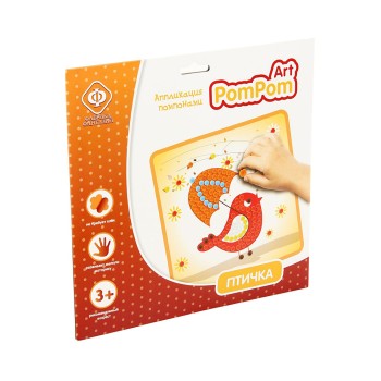 Фабрика Фантазий. 59436 Аппликация из помпонов "Птичка"