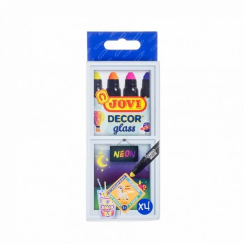 JOVI. Восковые мелки для стекла и др поверхностей выдвижные, 4 цв арт.1904N