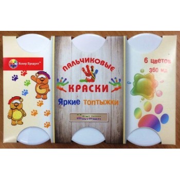 Колер Продукт. Пальчиковые краски арт.16-КП-6М-60 "Малыши.1+" 6 цв. 360 мл.