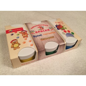 Колер Продукт. Пальчиковые краски арт.16-КП-6С-60 "Сенсорные.3+" 6 цв. 360 мл.
