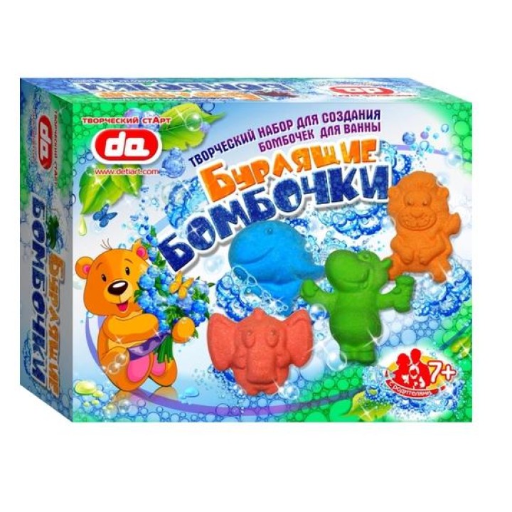Дети АРТ.Набор Бурлящие бомбочки для ванны арт.да17002 "Животные" /10