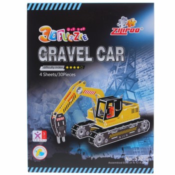 ZILIPOO. 3D пазлы из пенокартона арт.572-G "Гидромолот" 30 дет ( 31*12*16 см)/100