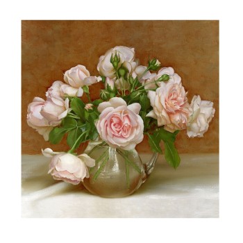 Molly. Алмазная мозаика KM0700 "Розовая симфония" Бузин. (30Х30) 26 цветов /20