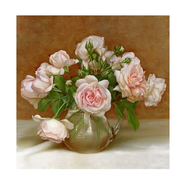 Molly. Алмазная мозаика KM0700 "Розовая симфония" Бузин. (30Х30) 26 цветов /20