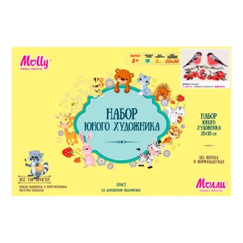 Molly. Набор юного художника KH0264 "Снегири" (20х30) 11 цветов, 1/44