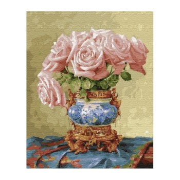 Molly. Картина по номерам KH0668 "Восточные розы" Бузин (40х50) 28 цветов 1/20