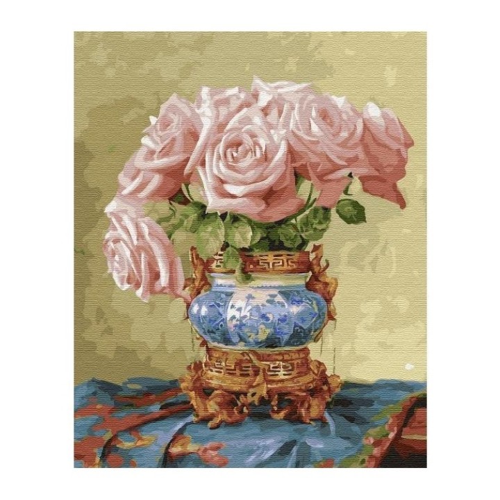 Molly. Картина по номерам KH0668 "Восточные розы" Бузин (40х50) 28 цветов 1/20