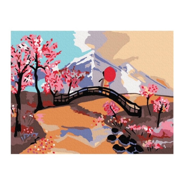 Molly. Картина по номерам KH0926 "Японский пейзаж" (15х20) 14 цветов /100