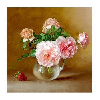 Molly. Алмазная мозаика KM0704 "Летнийц день" Бузин (30х30) 26 цветов 1/20