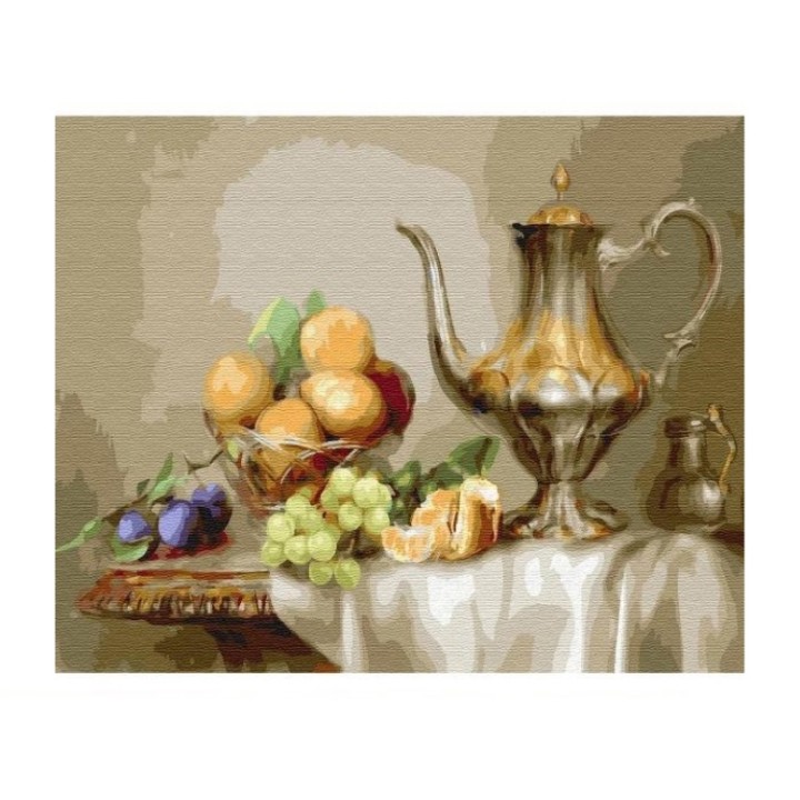 Molly. Картина по номерам KH0673 "Натюрморт с фруктами" Бузин. (40х50) 30 цветов 1/20