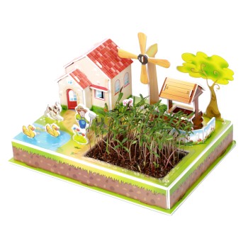 ZILIPOO. 3D пазлы из пенокартона арт.Z-001 "Ферма и ветряная мельница" 23 дет. 25*19*16 см /36