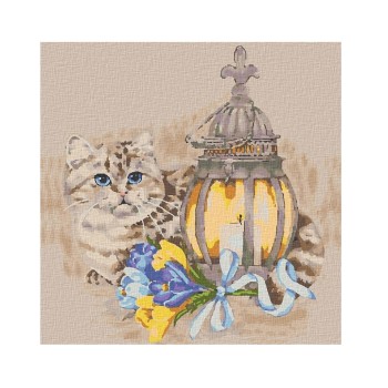 Molly. Картина по номерам KHM0079 "Уютный вечер" (30х30) 24 цвета /23