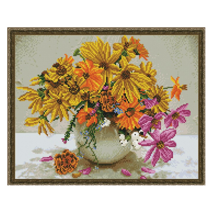 Molly. Картина мозаикой с нанесенной рамкой KM0096 "Краски лета" (40х50) 36 цветов, 1/12