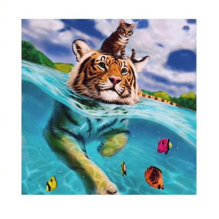 Molly. Картины мозаикой KM0708 "Мы с тобой одной крови" (30х30) 26 цветов /20