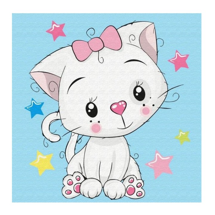 Molly. Картина по номерам KH0838 "Милая кошечка" (20Х20) 12 цветов /60