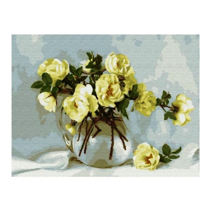 Molly. Картина по номерам с цветной сх. KK0658 "Майский букет" Бузин (30х40) 20 цветов /24