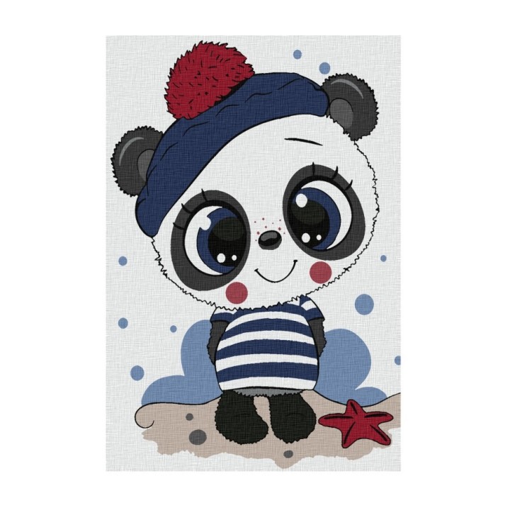 Molly. Картина по номерам KHM0011 "Панда-милашка" 20х30 10 цветов 1/66