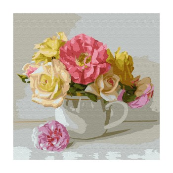 Molly. Картина по номерам KH0725 "Букетик" Бузин. (30Х30) 23 цвета /20