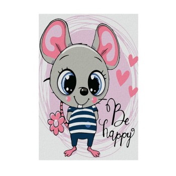 Molly. Картина по номерам KHM0012 "Застенчивый мышонок" (20х30) 7 цветов /66