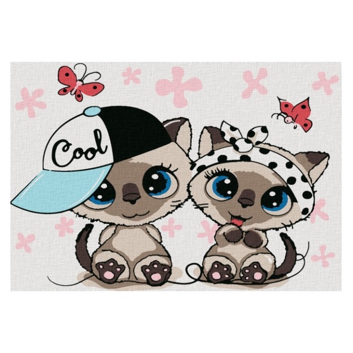 Molly. Картина по номерам KHM0015 "Котята" 20х30 8 цетов 1/66