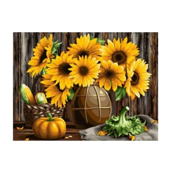 Рисование по номерам арт.B098 "Тепло осени" 40х50