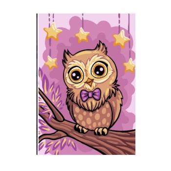 Рисование по номерам арт.SA045 "Совушка" 20х30